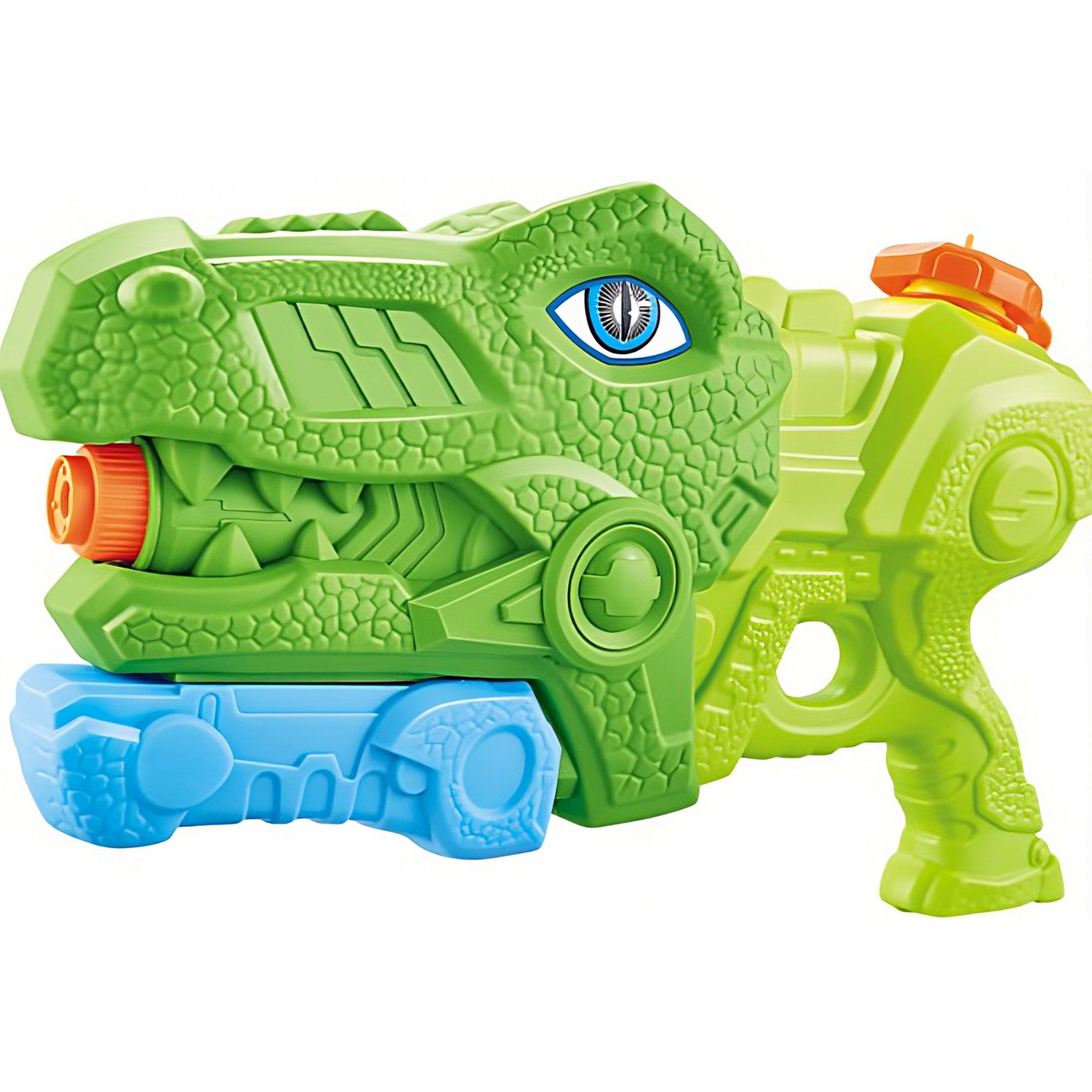 Pistol cu Apa pentru Copii, Rezervor, Pentru Piscina/Plaja, Flippy, 6ani+, Tiranozaur, 3 duze, Verde, 1440ML-0