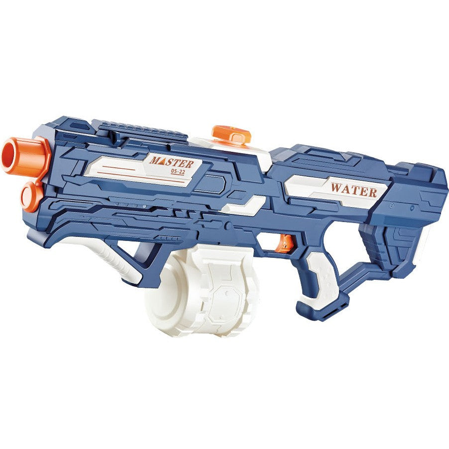 Pistol cu Apa pentru Copii, Rezervor 600ml, Flippy, 14ani+, cu baterie 1500mAh, Electric Burst, Albastru/Alb, 1000ML-0