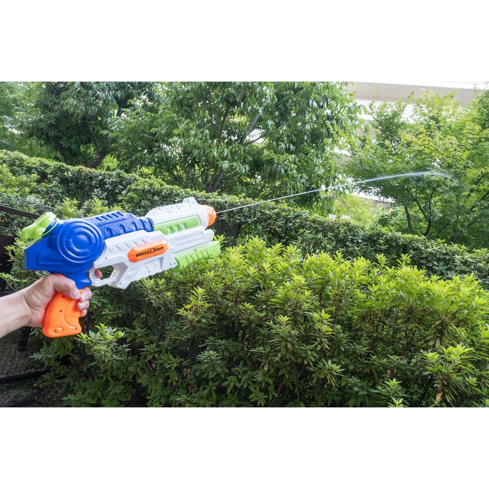 Set 2x Pistol cu Apa pentru Copii, Rezervor, Pentru Piscina/Plaja, Flippy, 6ani+, Roz + Albastru, 1000 ML-6