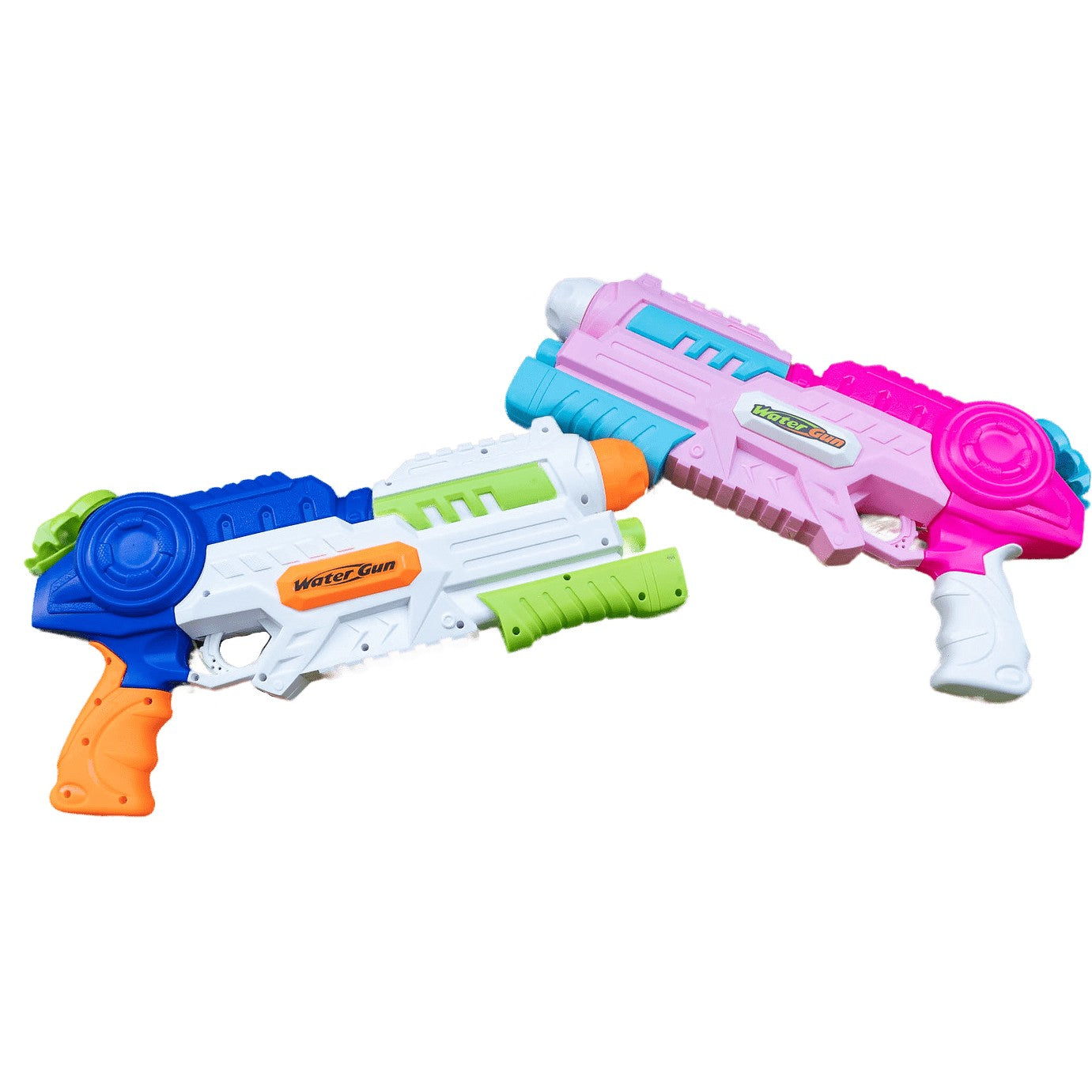 Set 2x Pistol cu Apa pentru Copii, Rezervor, Pentru Piscina/Plaja, Flippy, 6ani+, Roz + Albastru, 1000 ML-0