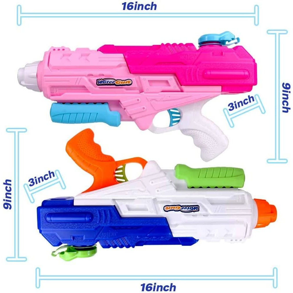 Set 2x Pistol cu Apa pentru Copii, Rezervor, Pentru Piscina/Plaja, Flippy, 6ani+, Roz + Albastru, 1200 ML-4