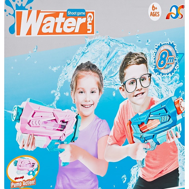 Pistol cu Apa pentru Copii, Rezervor, Pentru Piscina/Plaja, Flippy, 6ani+, Quick Fill, Albastru, 600ML-2