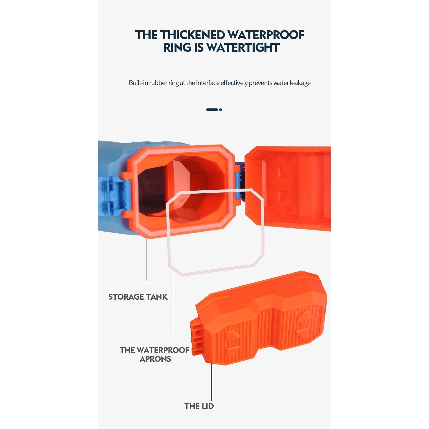 Pistol cu Apa pentru Copii, Rezervor, Pentru Piscina/Plaja, Flippy, 6ani+, Quick Fill, Albastru, 600ML-5