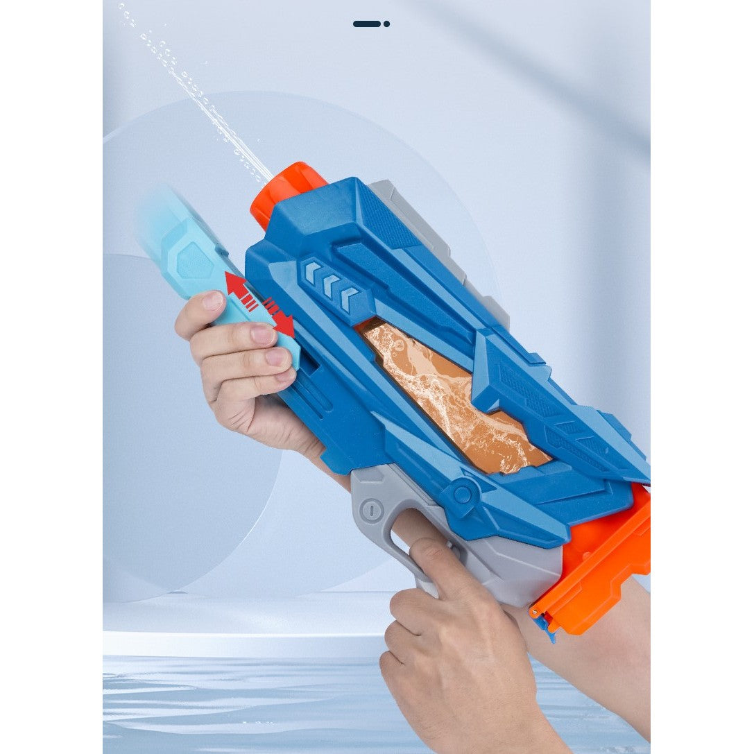 Pistol cu Apa pentru Copii, Rezervor, Pentru Piscina/Plaja, Flippy, 6ani+, Quick Fill, Albastru, 600ML-8