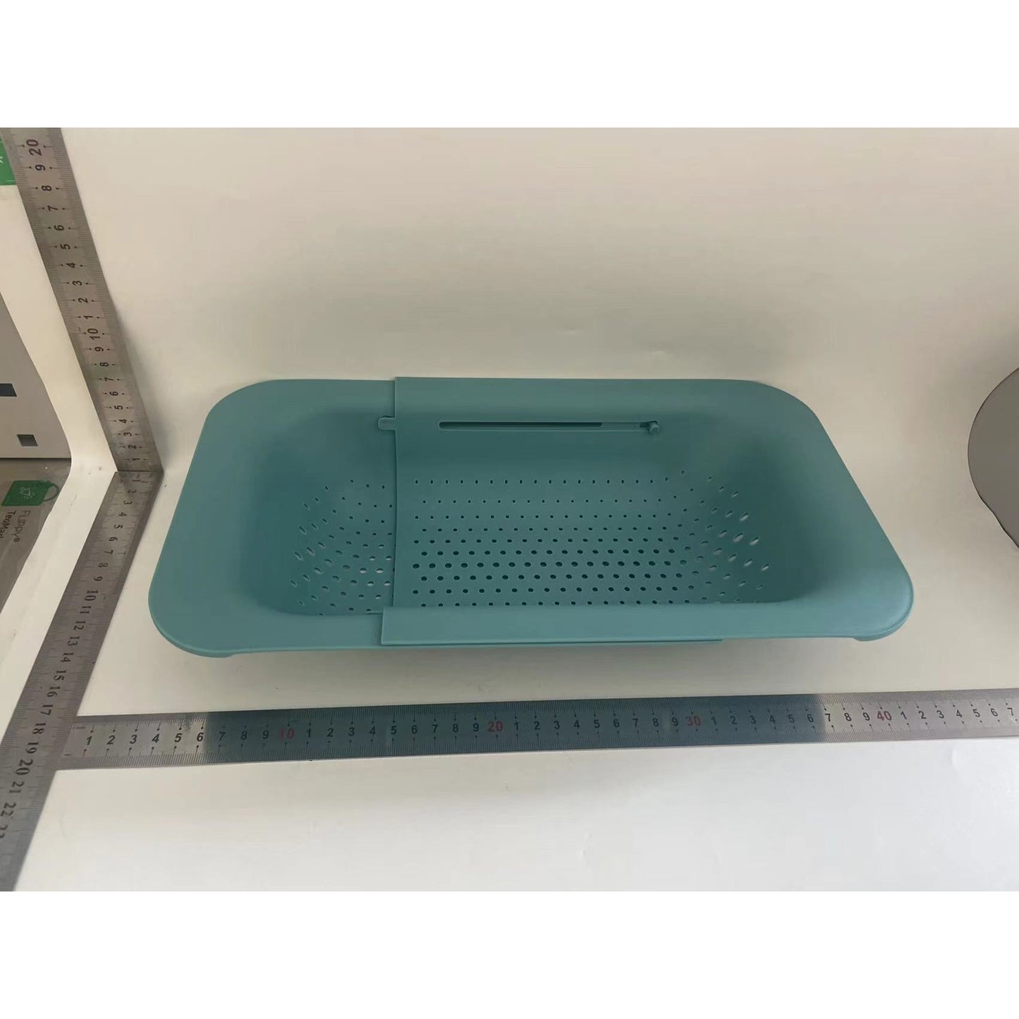 Cos pentru Scurgere Chiuveta de Bucatarie, Flippy, Plastic, Telescopic, 36x20x5 cm, Verde-1