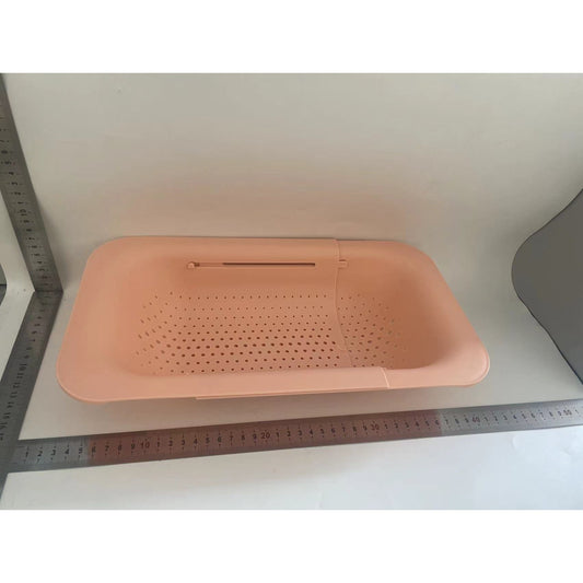Cos pentru Scurgere Chiuveta de Bucatarie, Flippy, Plastic, Telescopic, 36x20x5 cm, Roz-1
