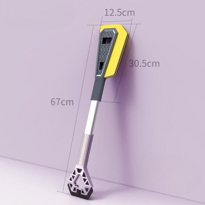 Racleta Auto pentru Zapada cu Doua Capete, Flippy, Universala, Deszapezire Masina, cu Maner Lung, Ergonomica, Detasabila, pentru Geamuri si Caroserie, Usor de Utilizat, 67x12.5 cm, Mov-2