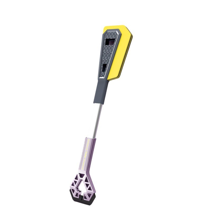 Racleta Auto pentru Zapada cu Doua Capete, Flippy, Universala, Deszapezire Masina, cu Maner Lung, Ergonomica, Detasabila, pentru Geamuri si Caroserie, Usor de Utilizat, 67x12.5 cm, Mov-0