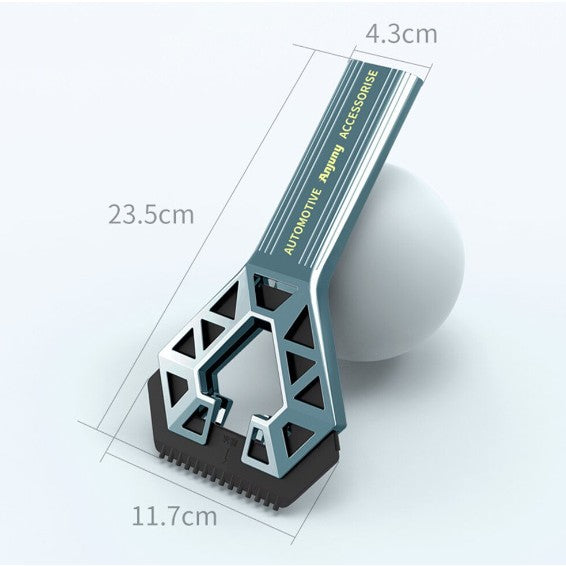 Racleta Auto pentru Zapada cu un Capat, Flippy, Universala, Deszapezire Masina, cu Maner, Ergonomic, Detasabila, pentru Geamuri si Caroserie, Usor de Utilizat, 23.5x4.3 cm, Albastru-4