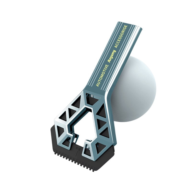 Racleta Auto pentru Zapada cu un Capat, Flippy, Universala, Deszapezire Masina, cu Maner, Ergonomic, Detasabila, pentru Geamuri si Caroserie, Usor de Utilizat, 23.5x4.3 cm, Albastru-0