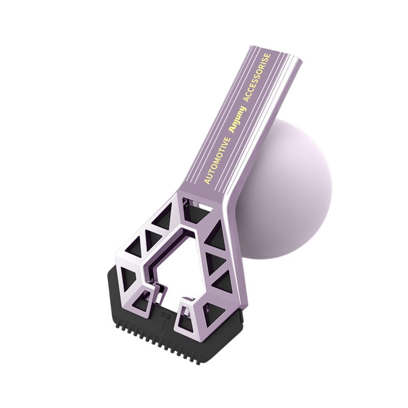 Racleta Auto pentru Zapada cu un Capat, Flippy, Universala, Deszapezire Masina, cu Maner, Ergonomic, Detasabila, pentru Geamuri si Caroserie, Usor de Utilizat, 23.5x4.3 cm, Mov-0