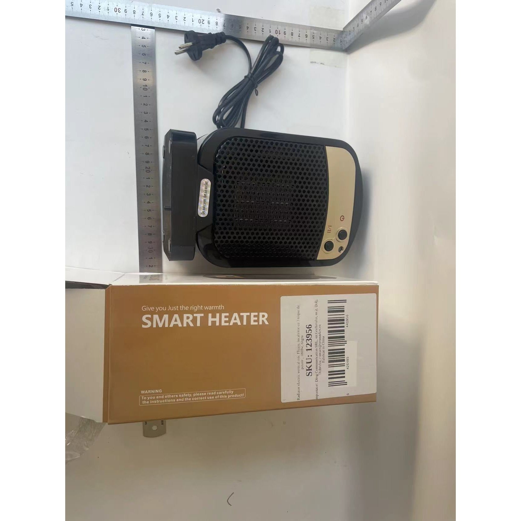 Radiator electric vertical mic Flippy, incalzitor cu 3 trepte de putere , 1800w, negru-5