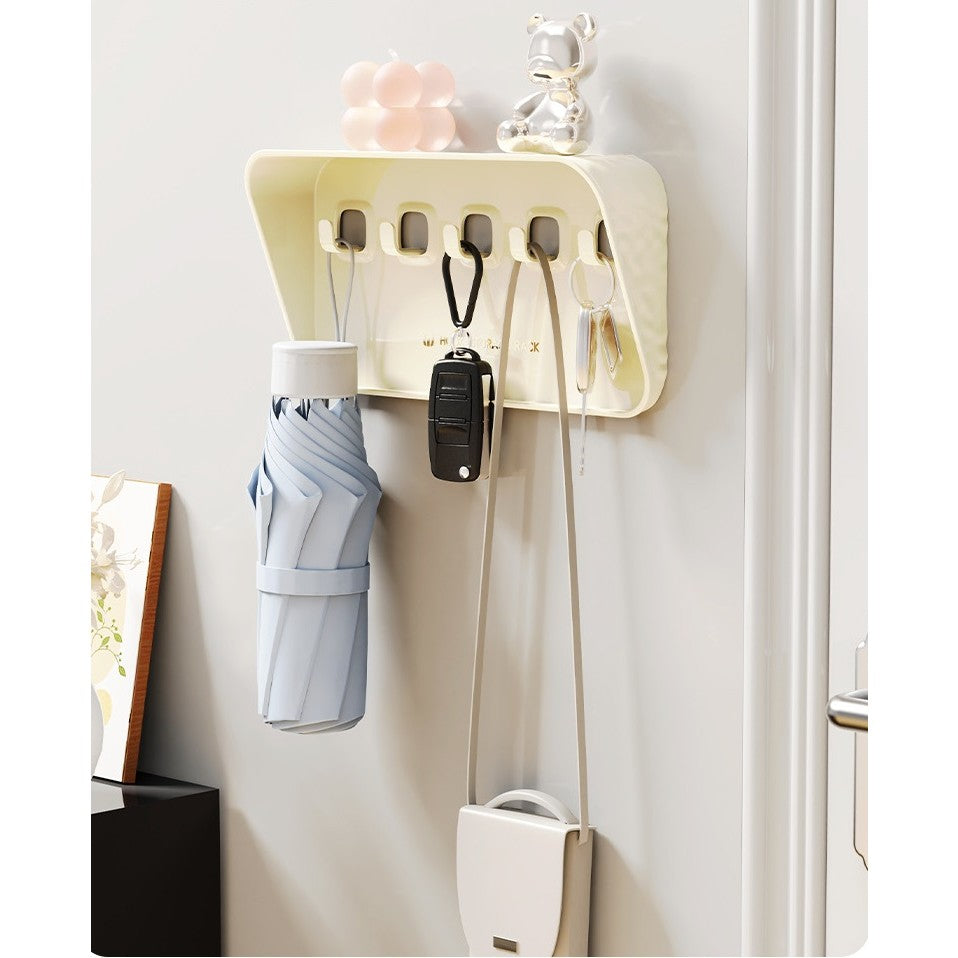 Raft de Depozitare cu Carlig, Flippy, Pentru Chei, Bijuterii, 20.3 x 4.6 x 10.3 cm, Alb-2