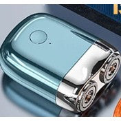 Aparat de ras Mini electric Portabil, Flippy, de Călătorie, Reîncărcabil, cu Fibra de Carbon, Albastru-0