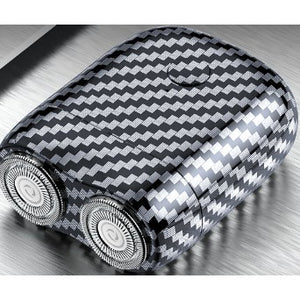 Aparat de ras Mini electric Portabil, Flippy, de Călătorie, Reîncărcabil, cu Fibra de Carbon, Alb Negru-0