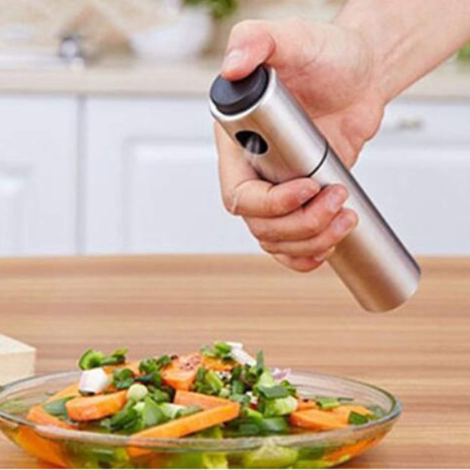 Pulverizator ulei Flippy, spray, material otel inoxidabil, manual, 100 ml, 17.7 x 4 cm, argintiu-5