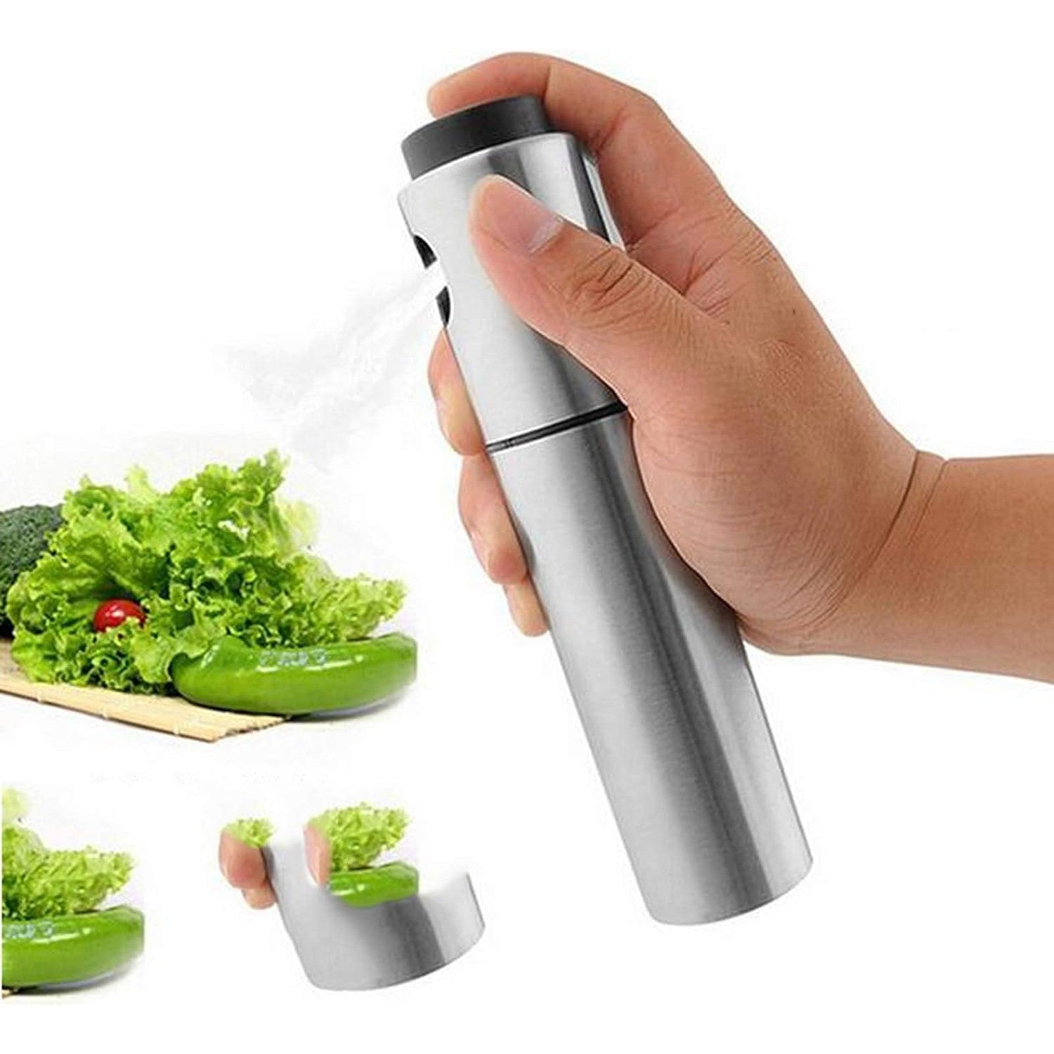 Pulverizator ulei Flippy, spray, material otel inoxidabil, manual, 100 ml, 17.7 x 4 cm, argintiu-7