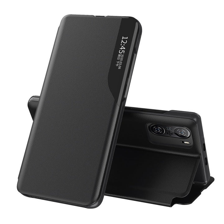 Husă Eco Leather View pentru Xiaomi POCO F3 / Mi 11i – Negru