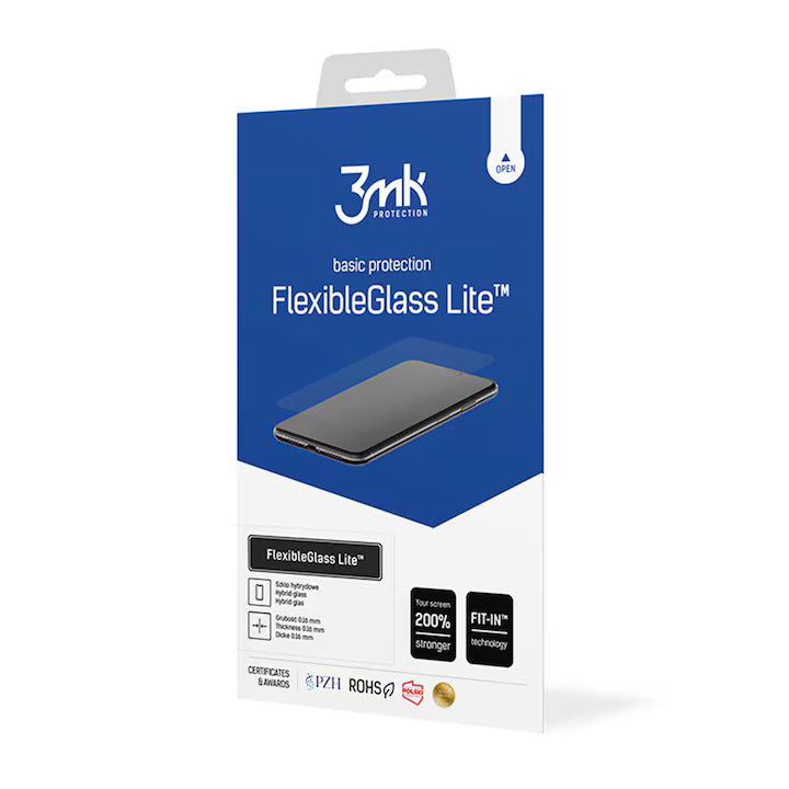 Folie ecran 3MK FlexibleGlass Lite, pentru Xiaomi Redmi Note 10, Tehnologie Fit in, 6H, 0.16 mm, Transparenta