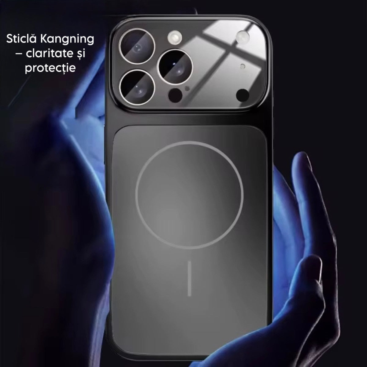 Husă MAGLENS AG Glass – Transformă orice iPhone 13–17 în iPhone 17 Pro Max | Design Premium, Sticlă Mată, Compatibilă MagSafe