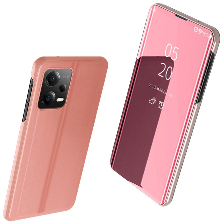 Husa Clear View compatibila cu Xiaomi Redmi Note 12 Pro Plus Pink