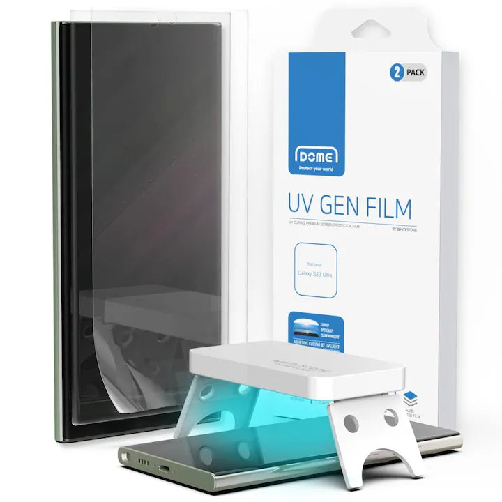 Set 2 folii protectie TPU Whitestone Dome UV Gen FIlm compatibil cu Samsung Galaxy S23 Ultra Clear