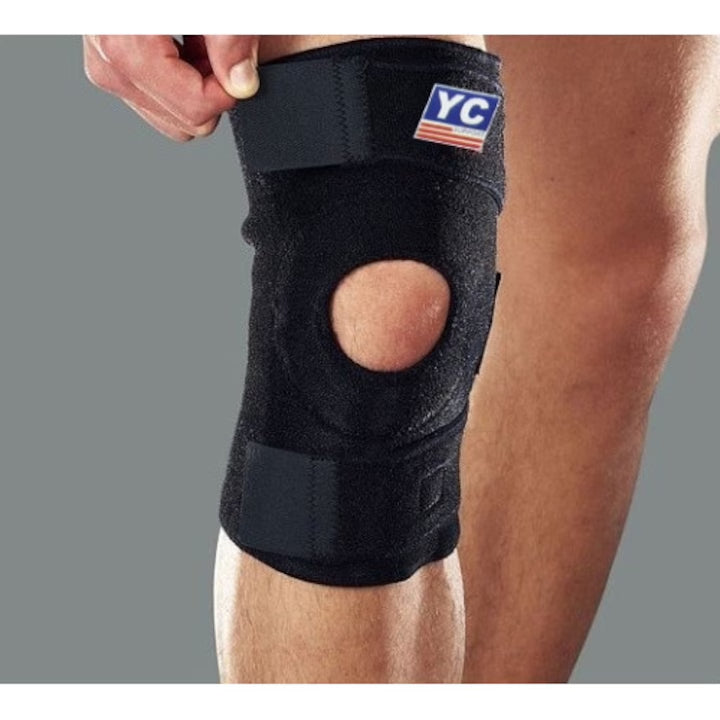 Orteza/Genunchiera din neopren YC-6302 cu Suport Magnetic și Rotula Decupată