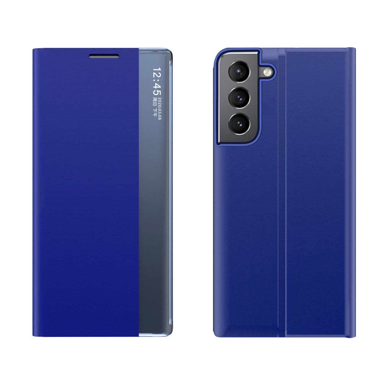 Husă Sleep Stand compatibilă cu Samsung Galaxy A14 4G / A14 5G – Albastru