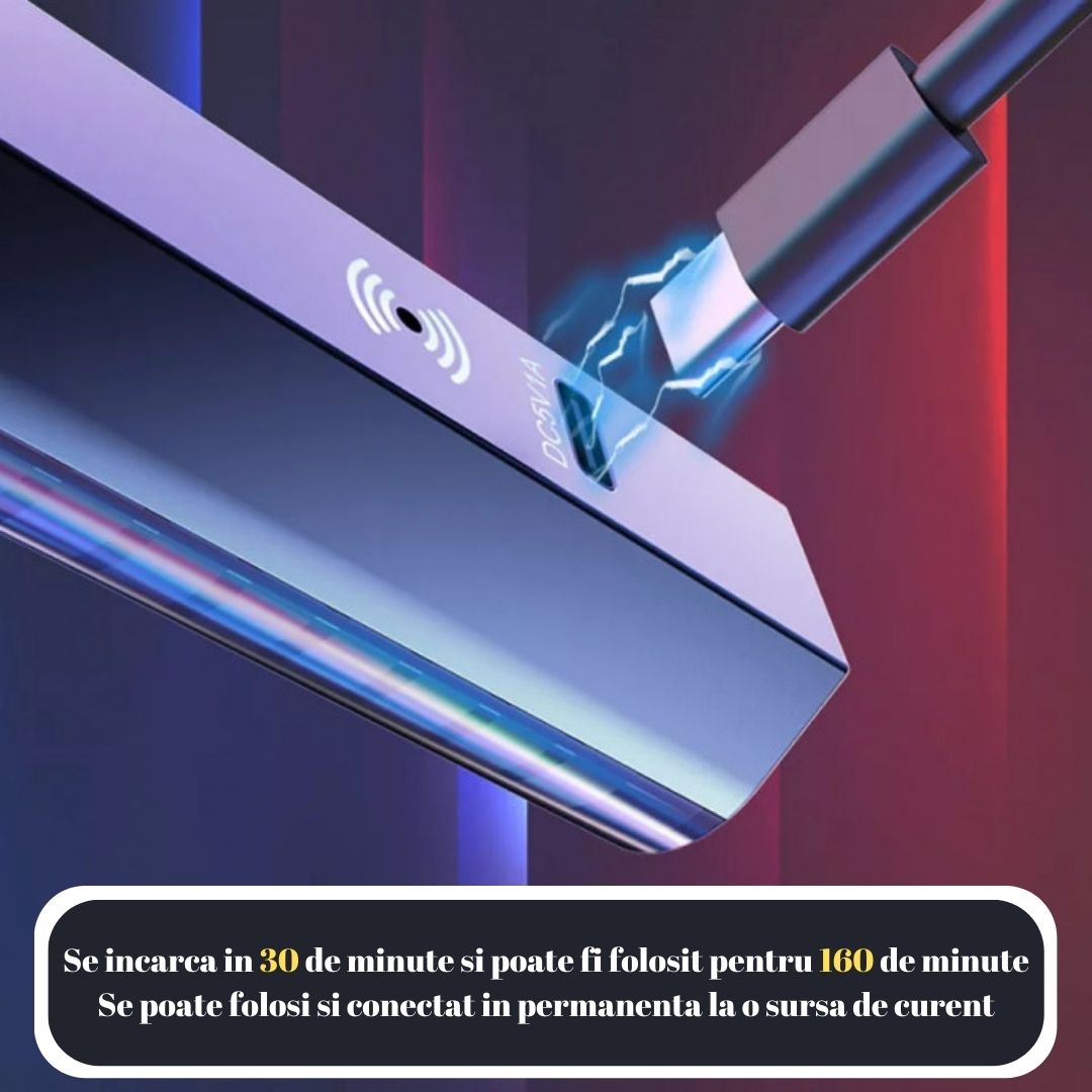 Bara cu leduri RGB 360°, control prin aplicatie, 32 leduri, multiple moduri