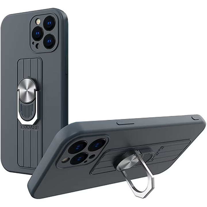 Husa telefon Hurtel Ring Case, suport deget, stand, pentru Samsung Galaxy S21 FE, albastru
