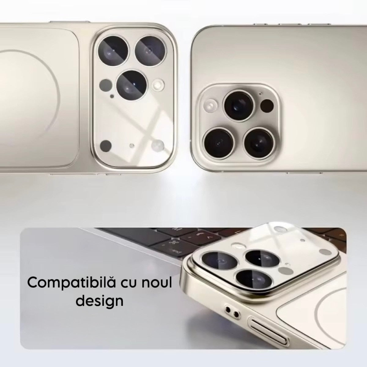 Husă MAGLENS AG Glass – Transformă orice iPhone 13–17 în iPhone 17 Pro Max | Design Premium, Sticlă Mată, Compatibilă MagSafe