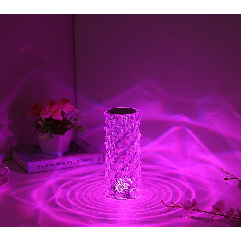 Lampa de birou pe LED RGB, Flippy, dimmer tactil, 3 nivele de intensitate, Cristal Acrilic, cu telecomanda-9