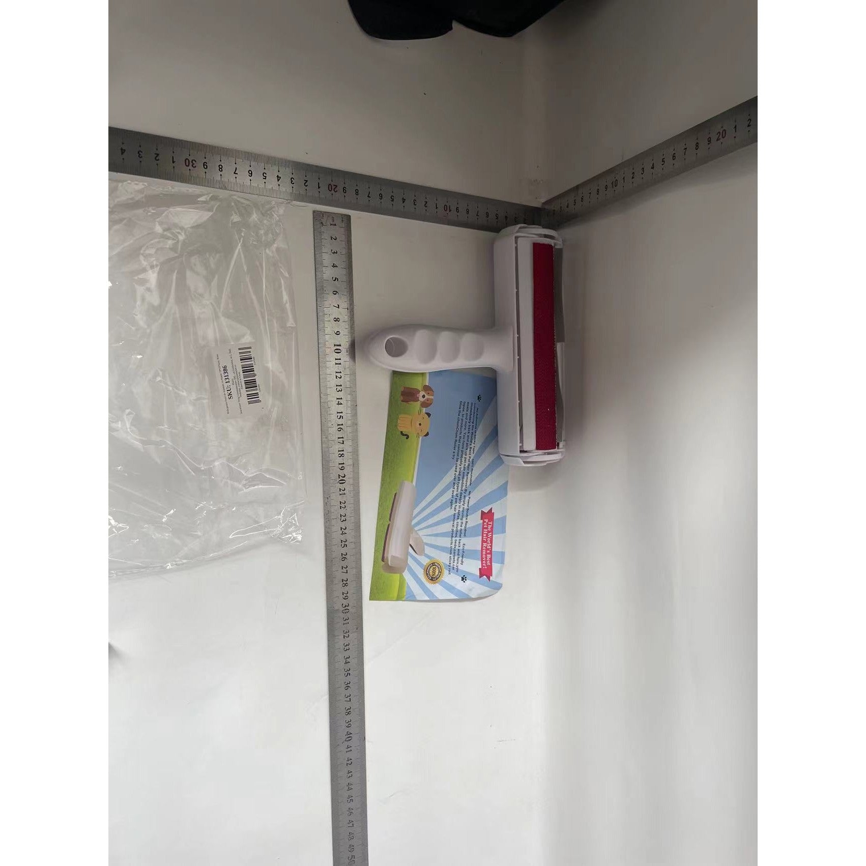 Rola pentru Parul de Animale, Flippy, cu Maner 19*19*6cm, Rosu-1