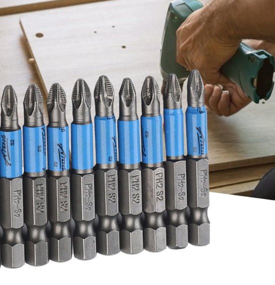 10 bucăți de cap magnetic antiderapant pentru șurubelnițe, 50 mm / 75 mm