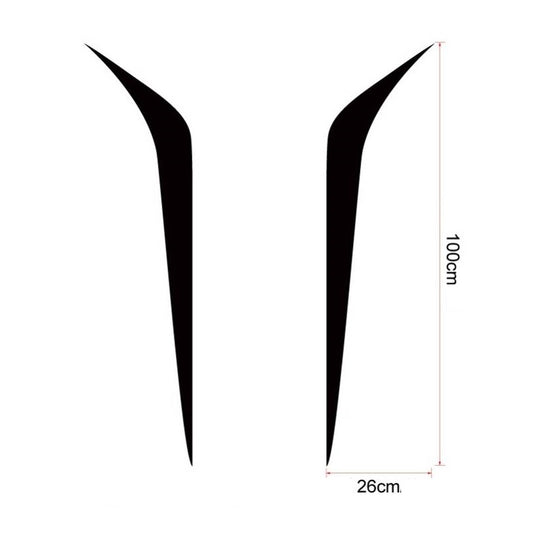 Set 2 stickere autoadezive Tuning, model "Hood Stripes V2", dimensiune 100 x 26 cm, culoare Neagra-1