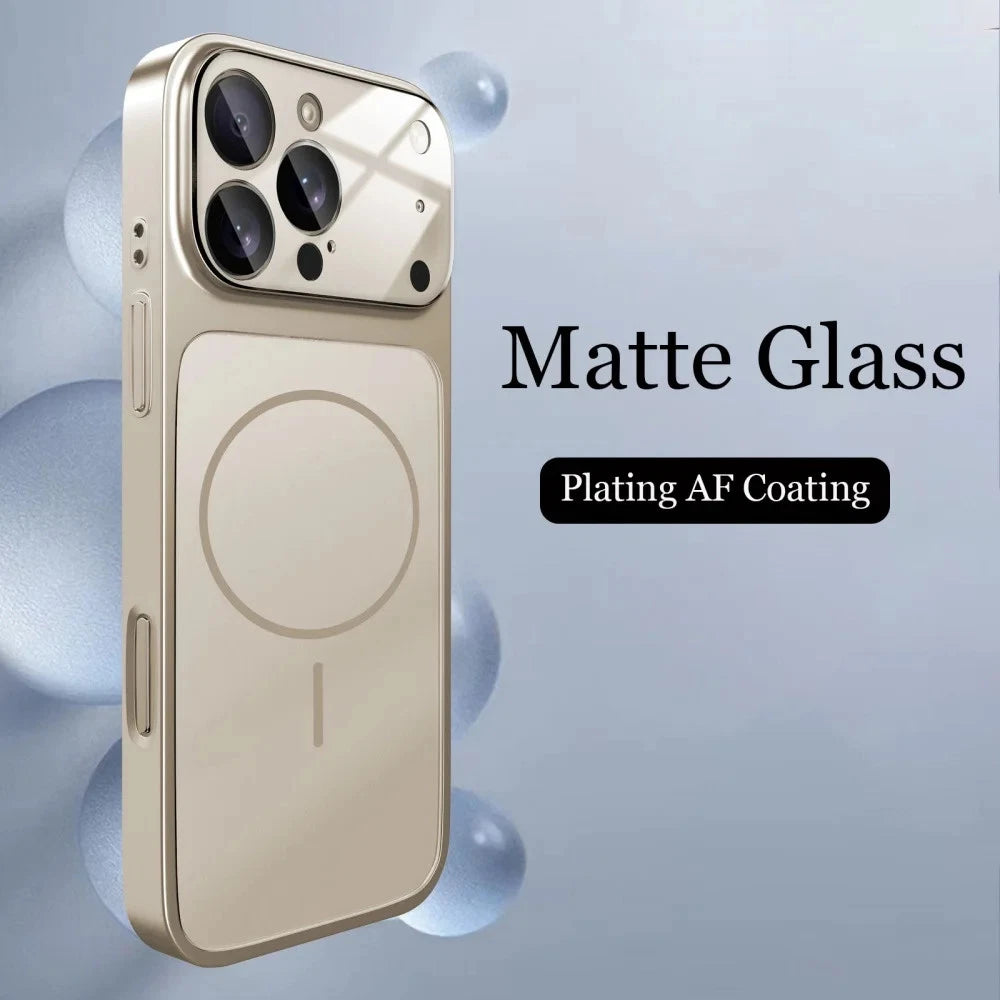 Husă MAGLENS AG Glass – Transformă orice iPhone 13–17 în iPhone 17 Pro Max | Design Premium, Sticlă Mată, Compatibilă MagSafe