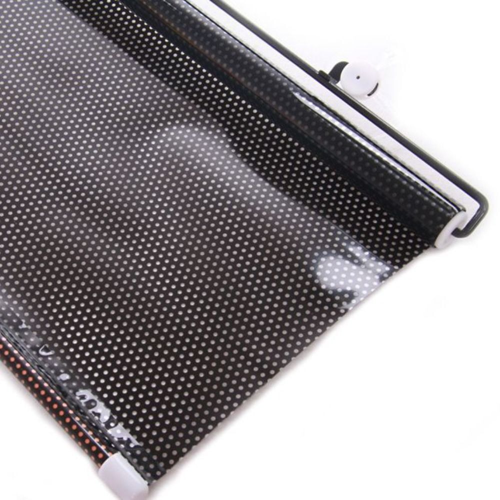 Parasolar auto cu ventuze, retractabil, negru, 68 cm x 125 cm, pentru parbriz sau geamuri laterale