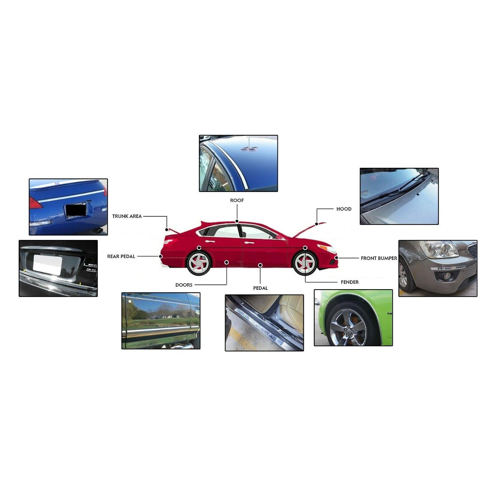 Rola folie crom pentru colantare bandouri sau ornamente auto 150 x 5cm-9