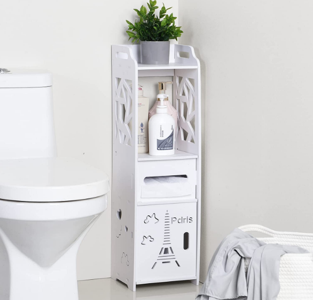 Dulap / Coltar de baie cu 4 rafturi - PVC
