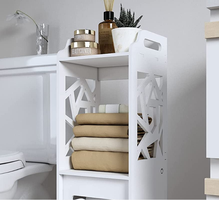 Dulap / Coltar de baie cu 4 rafturi - PVC