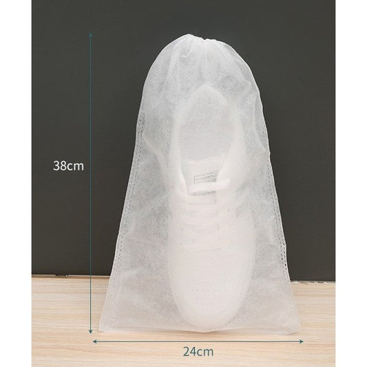 Sac Depozitare Incaltaminte, Flippy, de Protectie, pentru Voiaj, Netesut, Rezistent la Praf, Protectie Solara, Anti-Ingalbenire, 38x24 cm, Marime Mica, Transparent-1