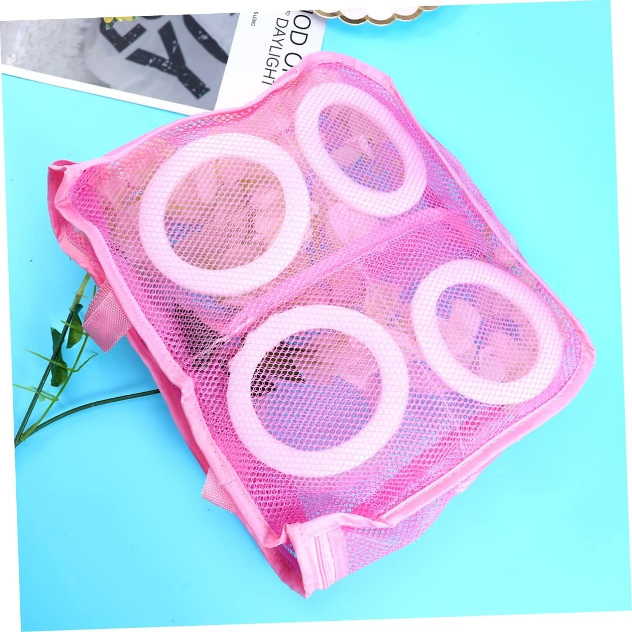 Sac pentru Spalare Incaltaminte, Flippy, pentru Masina de Spalat, 28x24.5x8 cm, Roz-3