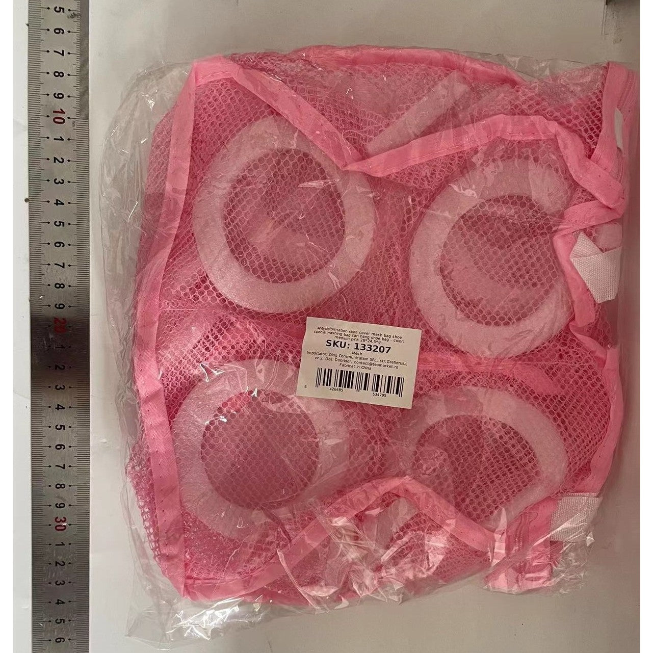 Sac pentru Spalare Incaltaminte, Flippy, pentru Masina de Spalat, 28x24.5x8 cm, Roz-5