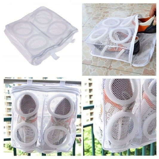 Sac pentru Spalare Incaltaminte, Flippy, pentru Masina de Spalat, 36x30x12 cm, Alb-1