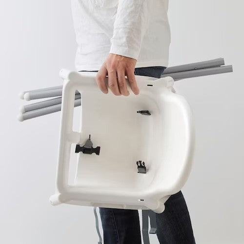 Scaun de masa telescopic pentru bebelusi si copii, Flippy, cu Suport picioare si Centura de siguranta, reglabil pe inaltime, Varsta 6-32 luni, Roz-2