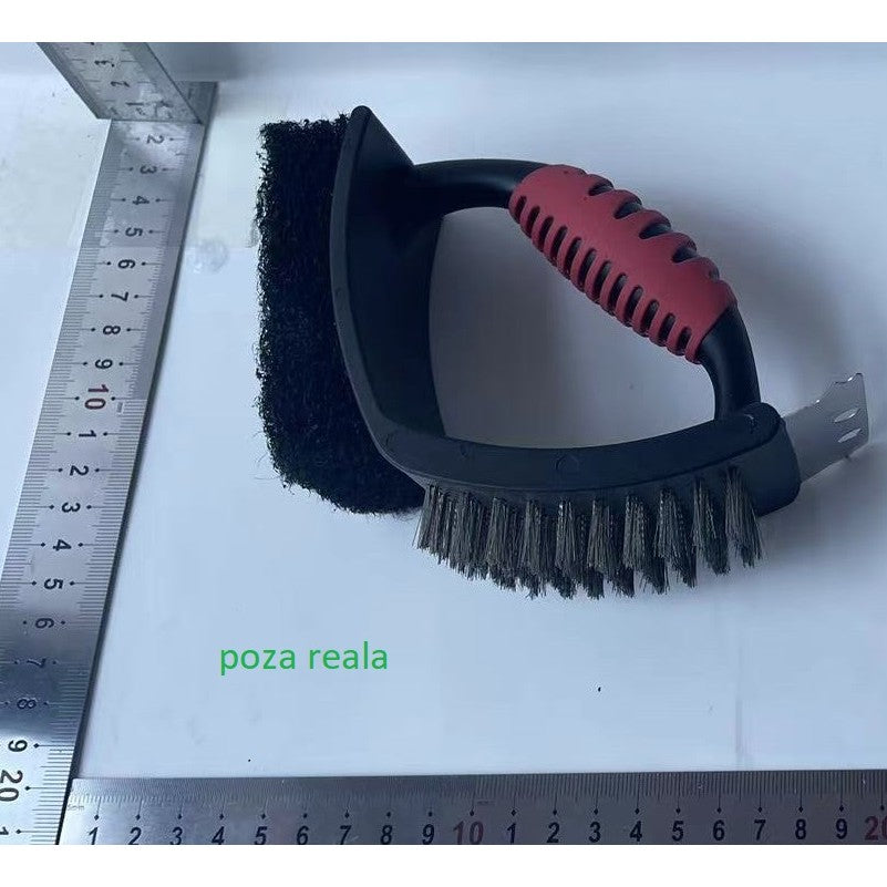 Sarma pentru Gratar, Flippy, 3 in 1, cu Racleta si Burete, Sarna din Otel Inoxidabil, 16 x 7 x 11 cm-1