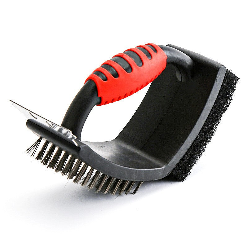 Sarma pentru Gratar, Flippy, 3 in 1, cu Racleta si Burete, Sarna din Otel Inoxidabil, 16 x 7 x 11 cm-5