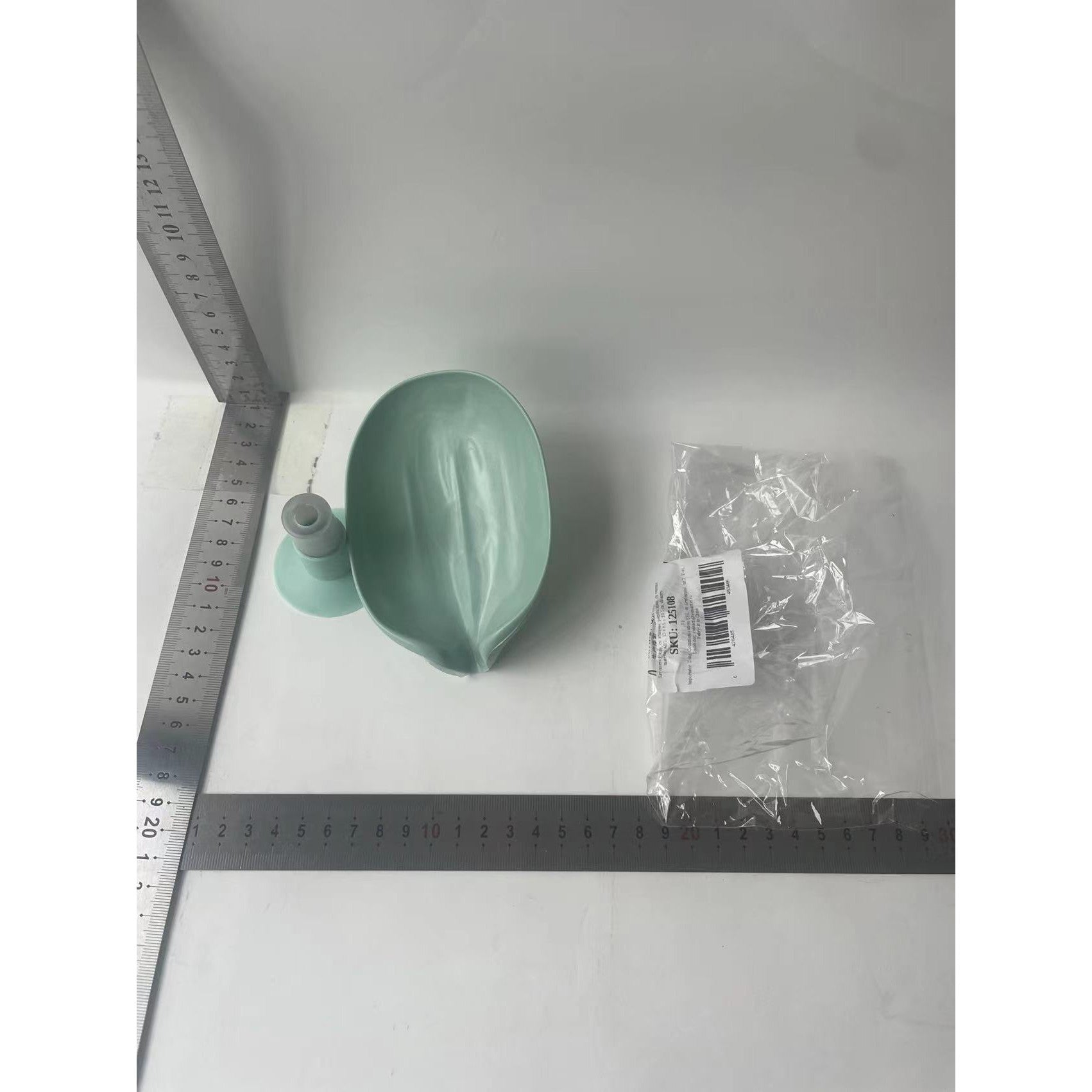 Savoniera Flippy, cu scurgere, pentru sapun, cu ventuza, material ABS, 13 x 8.5 x 10.5 cm, albastru-7