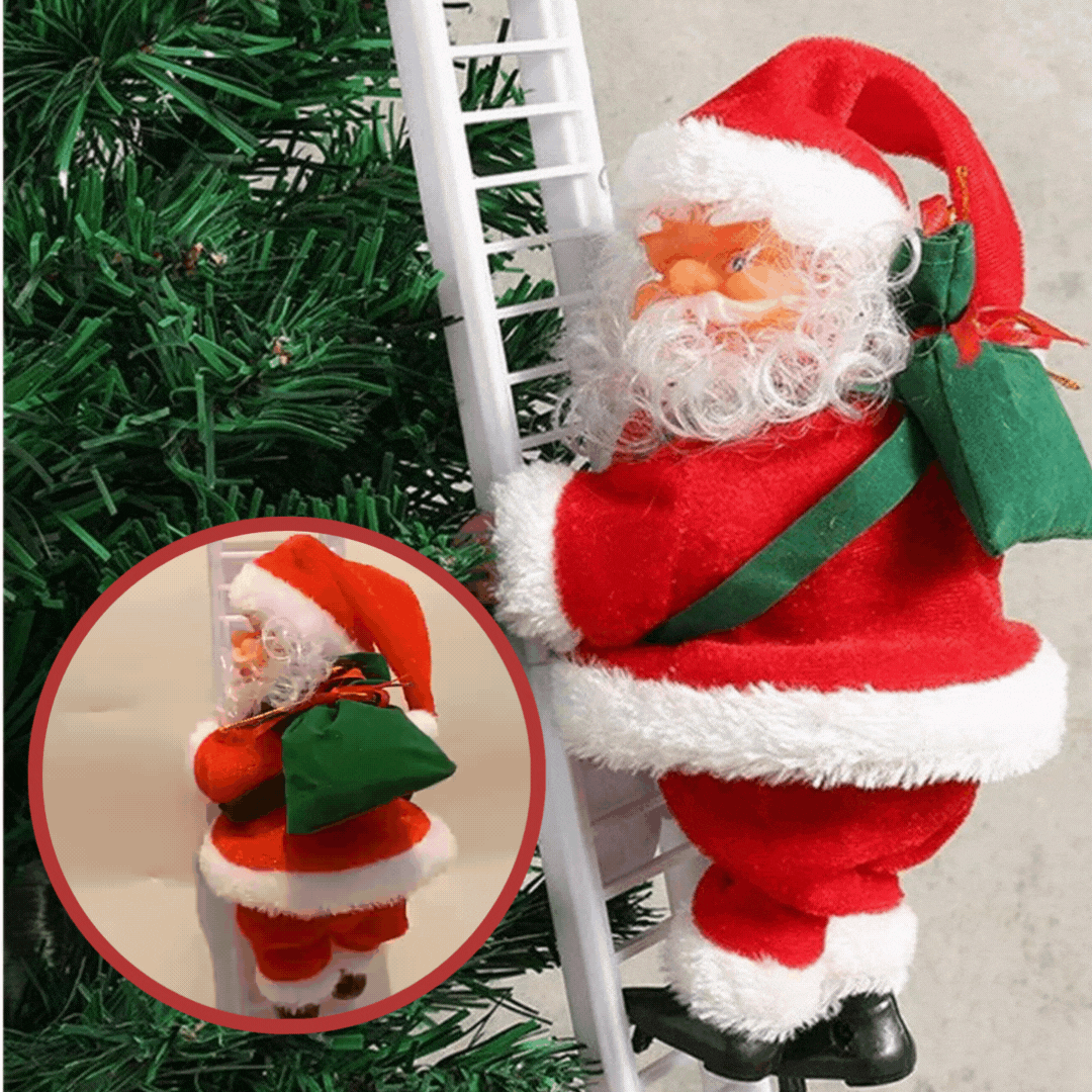 Jucărie Interactivă Muzicală - Moș Crăciun Urca și Cobora pe Scară