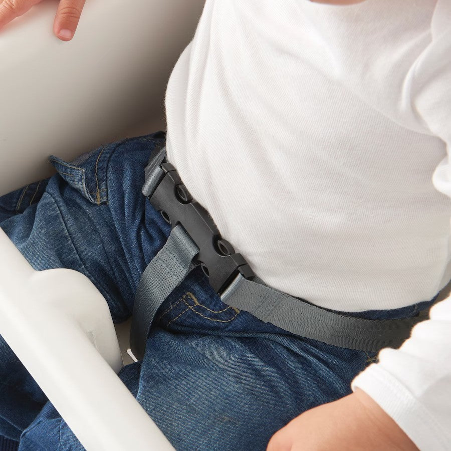 Scaun de masa telescopic pentru bebelusi si copii, Flippy, cu Suport picioare si Centura de siguranta, reglabil pe inaltime, Varsta 6-32 luni, Gri-1